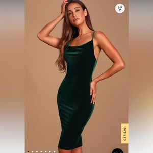 NWOT Lulu’s Jazzy Belle Dress Green Size Medium